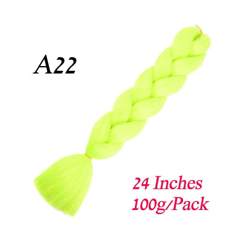 Lihui Pre Stretched Jumbo Braid Hair Extensions 24 inch | Kanekalon Synthetic Hair for African Braids