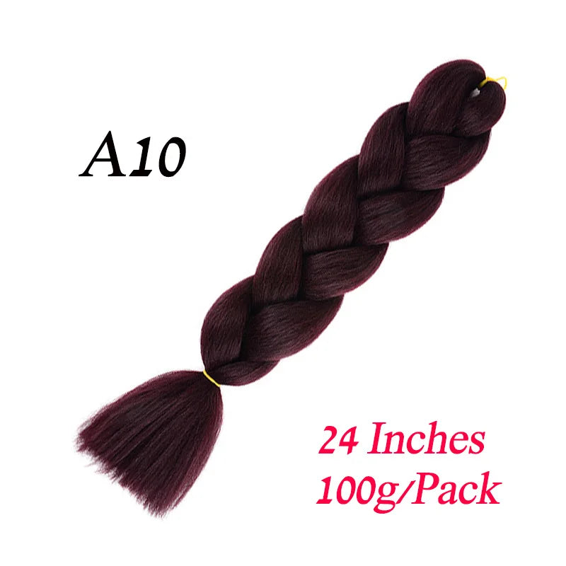 Lihui Pre Stretched Jumbo Braid Hair Extensions 24 inch | Kanekalon Synthetic Hair for African Braids