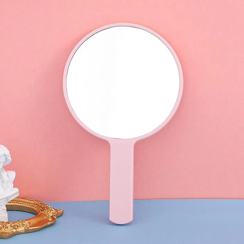 Handheld Portable Round Makeup Mirror | Compact Vanity Mirror for Travel lifestyle view