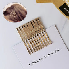 10pcs Hair Clips Hairpins Gold Metal Waved Curly Barrettes Bobby Pins For Women Girls Styling Access