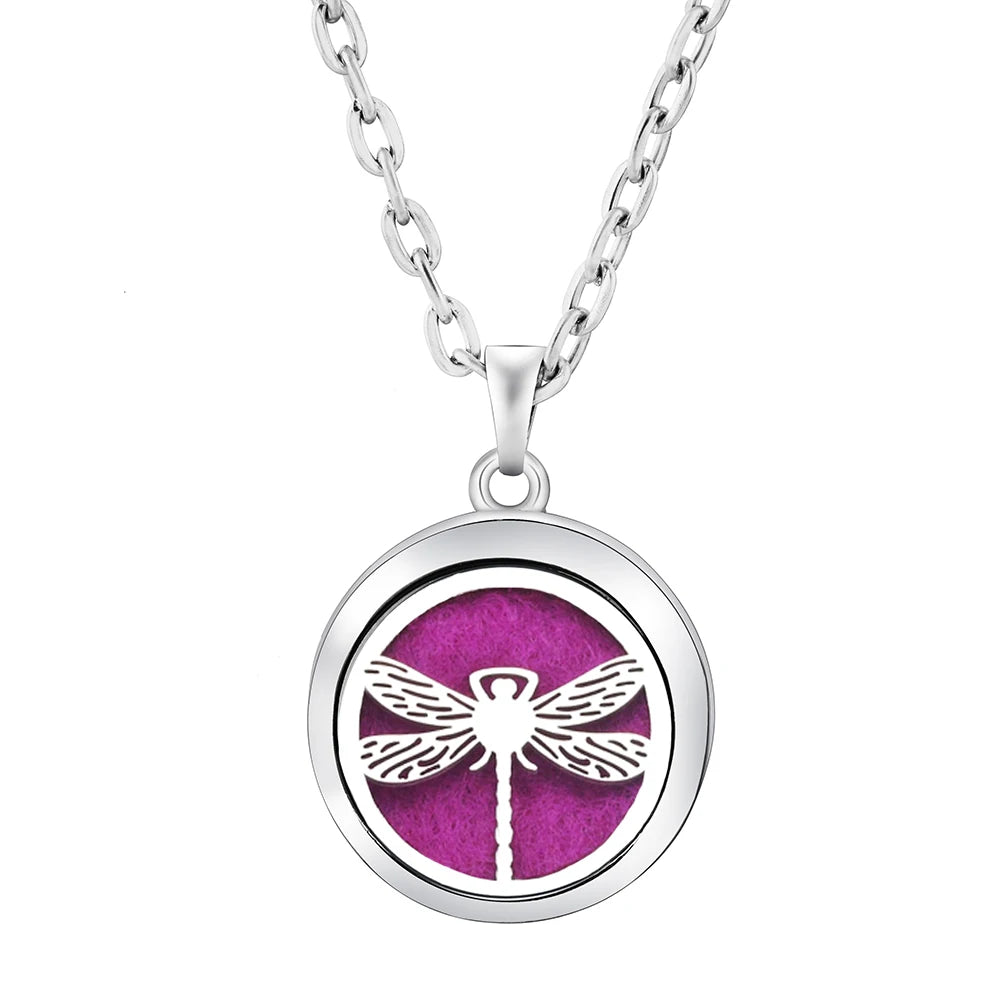 Heart-Shaped Aromatherapy Essential Oil Diffuser Necklace Stainless Steel High Qualit lifestyle view