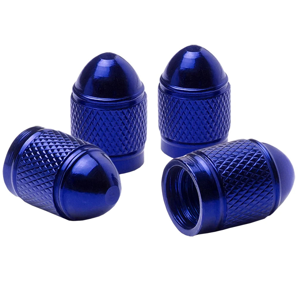 AUTCOAT Universal Car Wheel Tire Valve Stem Caps Aluminum for Bike Car Trucks Motorbik close-up view