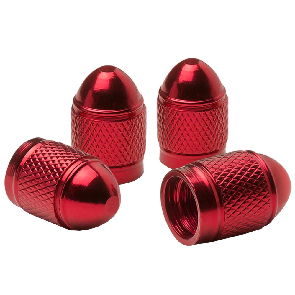 AUTCOAT Universal Car Wheel Tire Valve Stem Caps Aluminum for Bike Car Trucks Motor additional angle