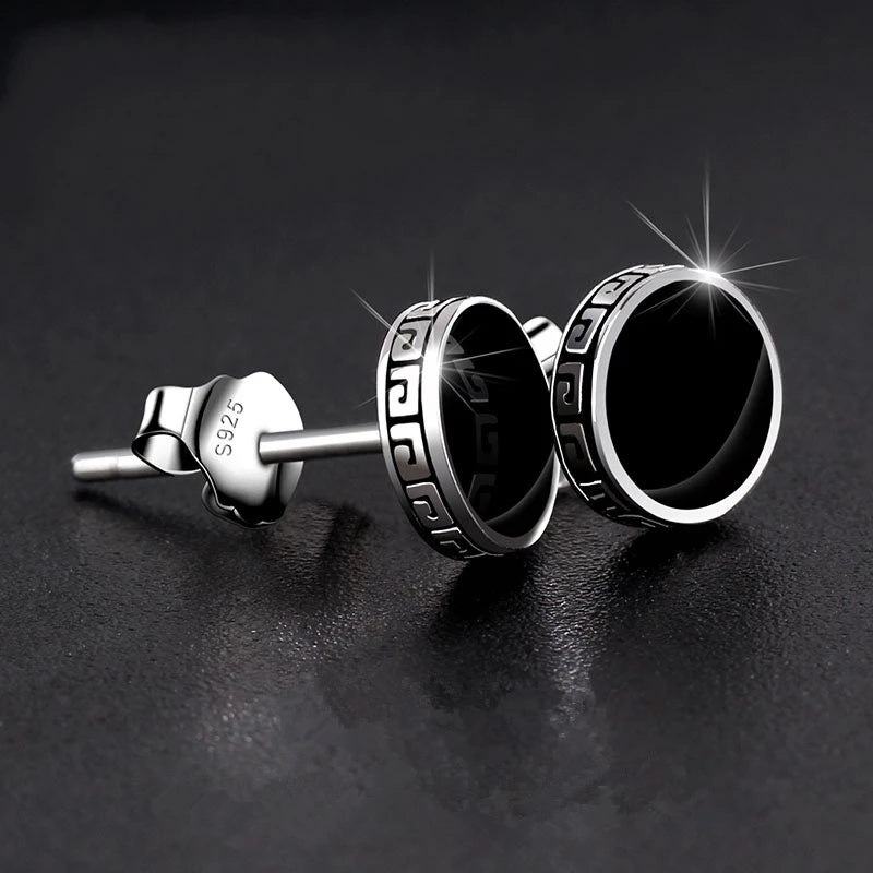 Andara Personalized 925 Silver Earrings Men'S Single Earrings Street Punk Hip-Hop Jewelr detail view