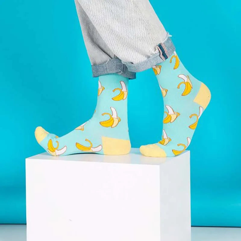 Sock Combed Cotton Funny Men's Big Size Crew Harajuku Hip Hop Thick Long Socks lifestyle view