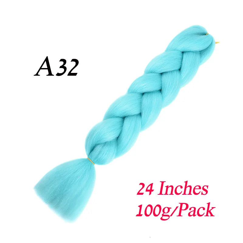Lihui Pre Stretched Jumbo Braid Hair Extensions 24 inch | Kanekalon Synthetic Hair fo lifestyle view