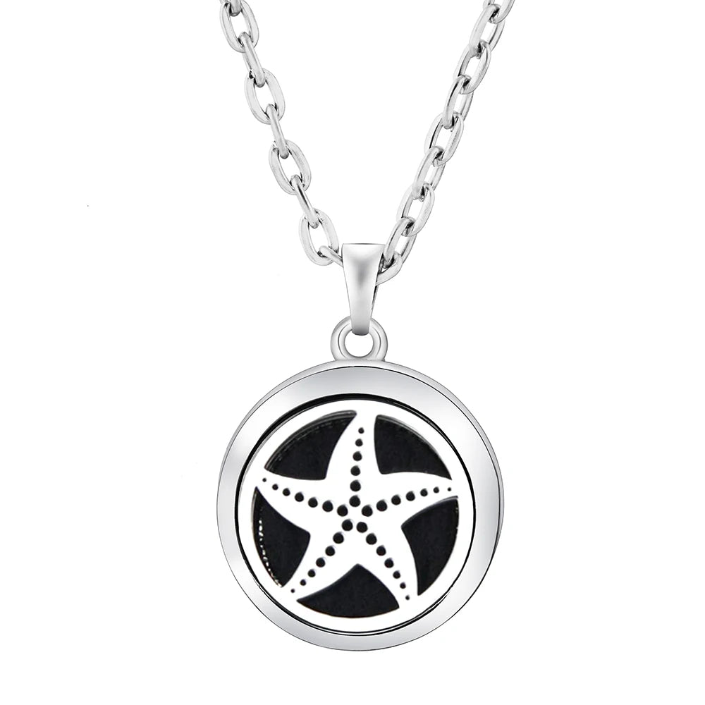Heart-Shaped Aromatherapy Essential Oil Diffuser Necklace Stainless Steel High Qual additional angle