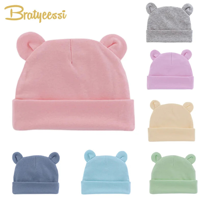 Soft Cotton Newborn Beanie Hat | Unisex Baby Cap for 0-12 Months alternate view