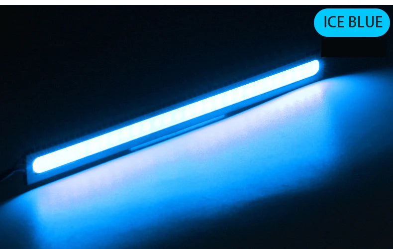 4x Universal Vehicle LED Strip 17CM COB Car DRL Daytime Running Light | Waterproof additional angle