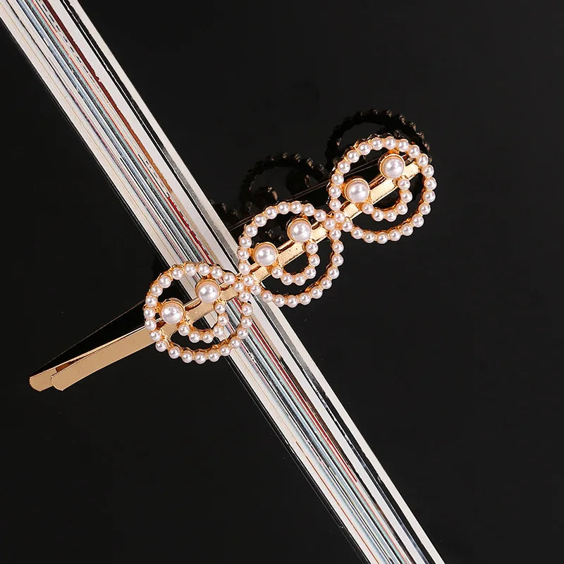 Simple Letter Rhinestone Hairpins Women Hair Clips Pins Barrettes Accessories For Wom lifestyle view