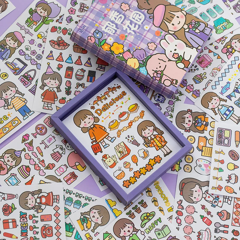 Yoofun Kawaii Colorful Dream Sticker Set | Decorative Stationery for Journaling and Scra detail view