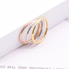 316 Stainless Steel Rounded Thin Rings Women Girls Small Circle Ring Jewelry 1.5mm Rose Gold Silver Color Size 4 5 6 7 8 9 10 11