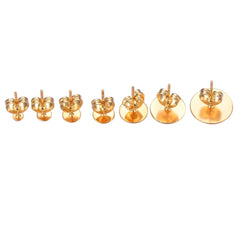 50pcs Stainless Steel 3 4 5 6 8 10 12mm Stud Pin Earring Base Earring Settings DIY For close-up view