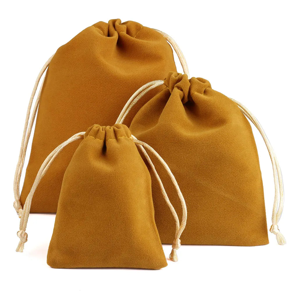 10pcs Drawstring Velvet Jewelry Gift Bags | Soft Plush Multi-Color Pouches for Weddin alternate view