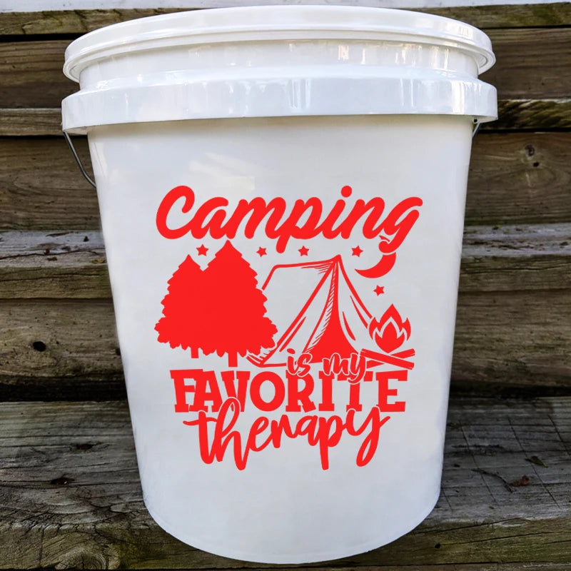 Camp Life Vinyl Decal Bundle | Camper Door Window Sticker for Laptop Water Bottle additional angle