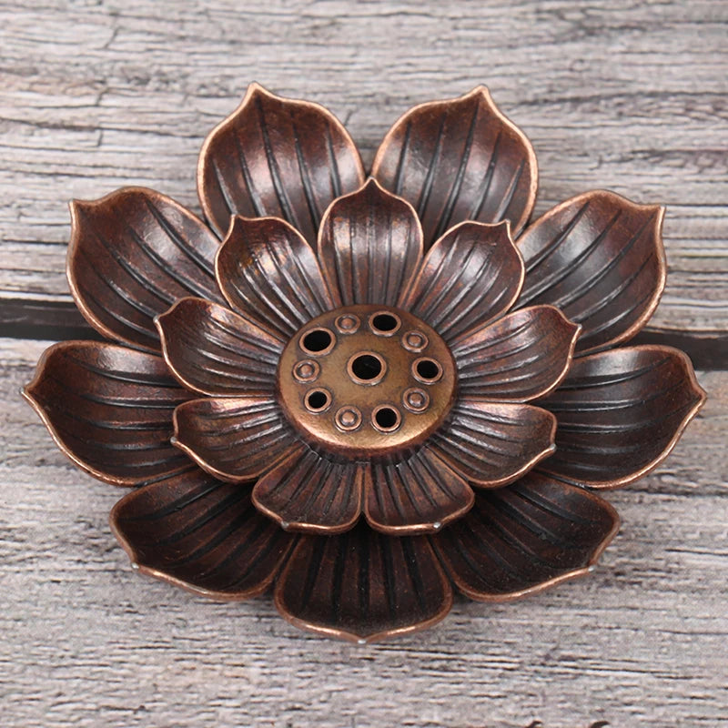 Aluminium Alloy Incense Burner Plate | Lotus Incense Stick Holder additional angle