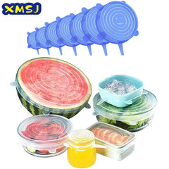Universal Reusable Silicone Stretch Lids Food Wrap Silicone Cover for Cookware Bowl Pan Cooking Kitc