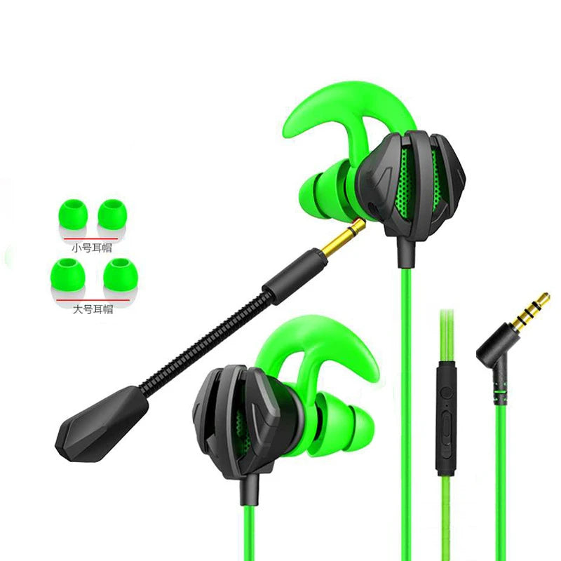 Gaming Headset with 7.1 Surround Sound and Noise-Cancelling Mic | Wired PC Earphones f close-up view