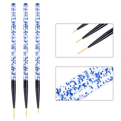 3pcs/Set Acrylic French Stripe Nail Art Line Painting Pen 3D Tips Manicure slim Line Dra detail view