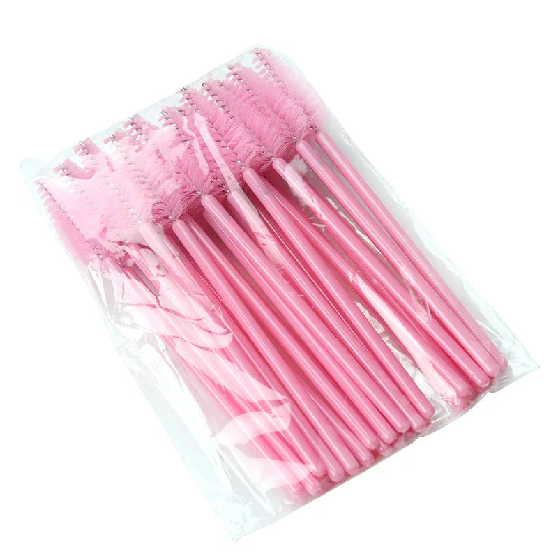 50pcs Eyelash Eyebrow Brush Water Drop Shape Nylon Eyelash Extension Applicator Lashes Makeup Brushes Beauty Tools Mascara Wand