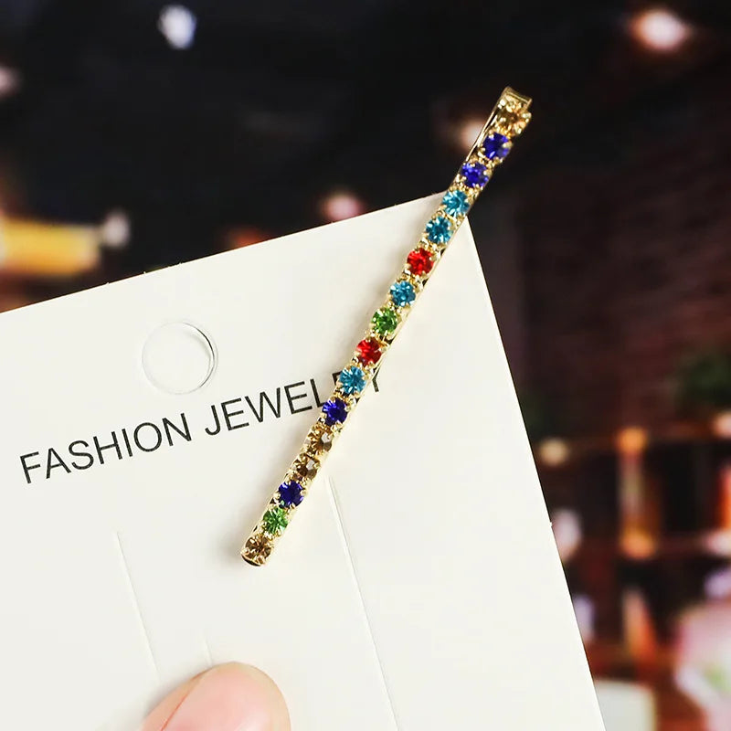 2020 New Elegant Rhinestone Hairpins Women Girls Hair Clips Pin Accessories Hair Orna lifestyle view