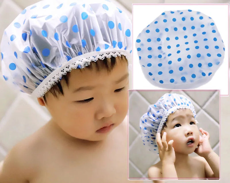 New cartoon children's bath hair moisture-proof cap shower cap waterproof shower hair cap