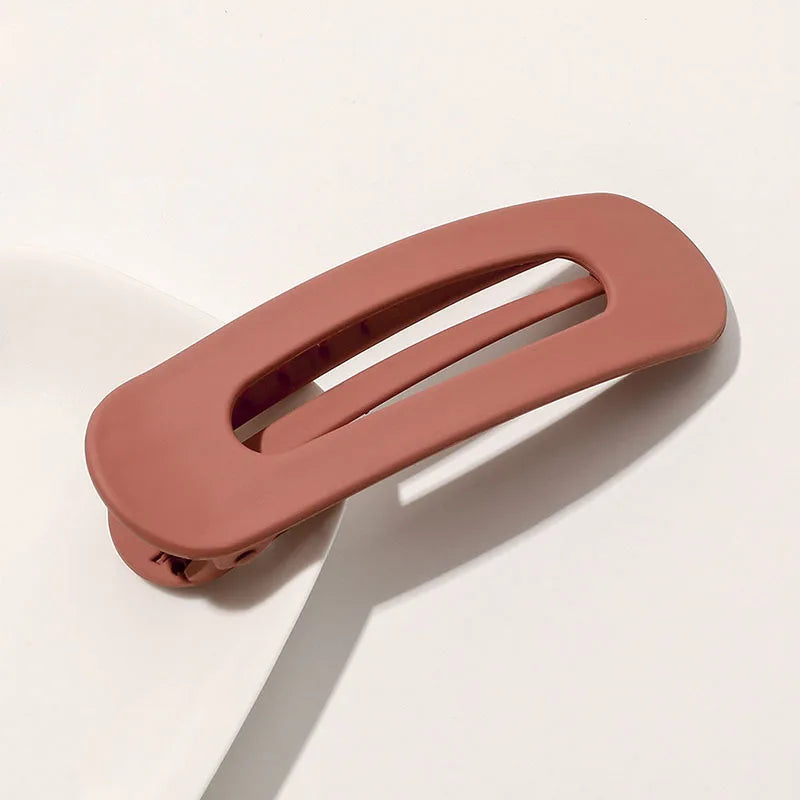 Korean Frosted Large Hair Clips For Women Girl Hair Accesories Fashion Color Solid Acr close-up view