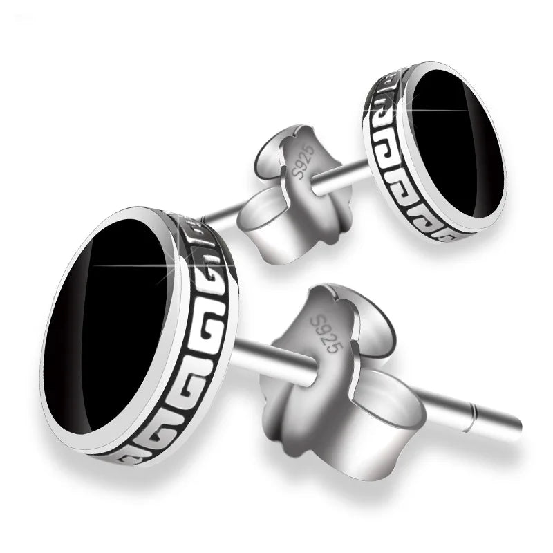 Andara Personalized 925 Silver Earrings Men'S Single Earrings Street Punk Hip-Hop J additional angle