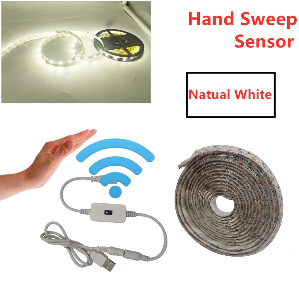 USB Motion Sensor LED Strip Light | Hand Sweep Control for Kitchen TV Backlight alternate view