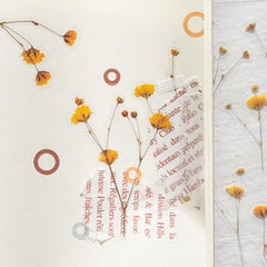Yoofun Daisy Clover Babysbreath Fern Transparent PET Stickers | Floral Plant Sticker Set detail view