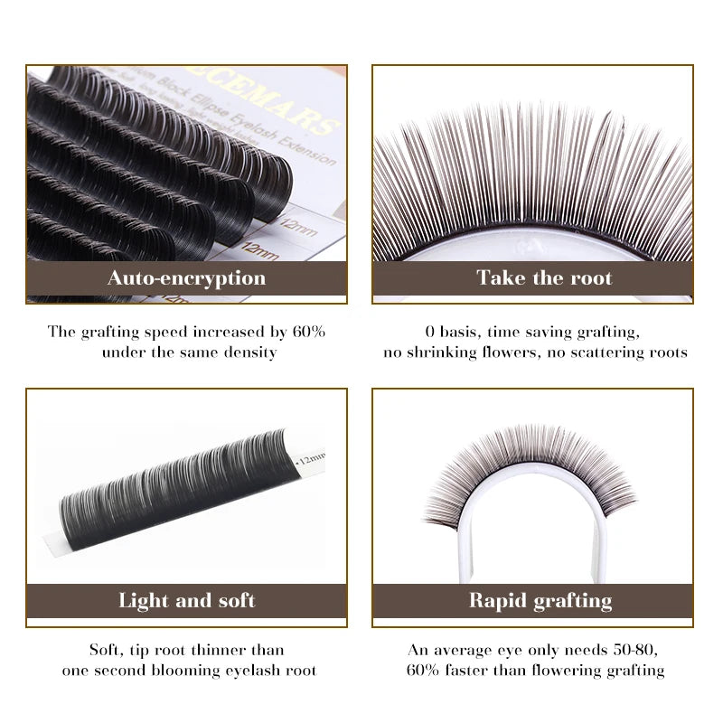 Super Soft Ellipse Flat Eyelash Extension | DeceMars lifestyle view