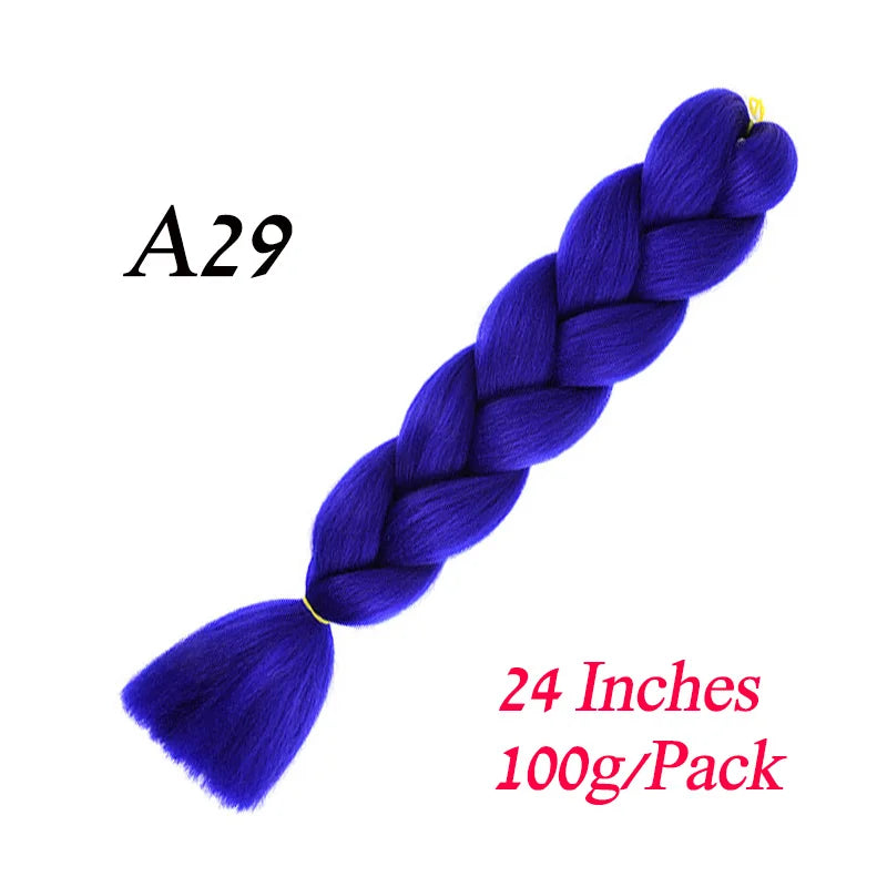 Lihui Pre Stretched Jumbo Braid Hair Extensions 24 inch | Kanekalon Synthetic Hair fo alternate view