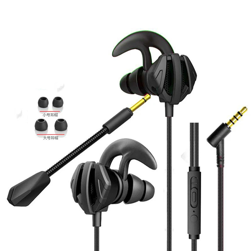 Gaming Headset with 7.1 Surround Sound and Noise-Cancelling Mic | Wired PC Earphones f close-up view