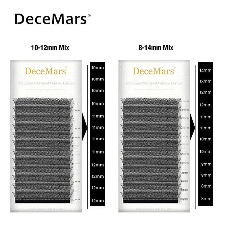 DeceMars YY Shape Black Brown Eyelashes Extensions | Two Tip Lashes C/D Curl lifestyle view