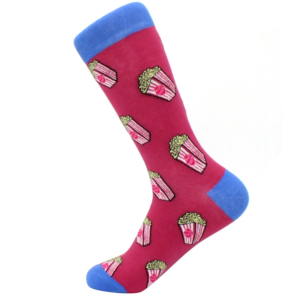 Sock Combed Cotton Funny Men's Big Size Crew Harajuku Hip Hop Thick Long Socks lifestyle view