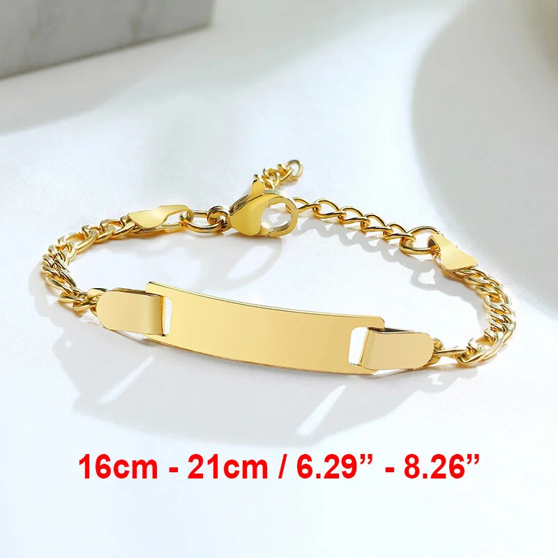 Personalized Baby Bracelet Gift | Custom Stainless Steel Name Bracelet lifestyle view