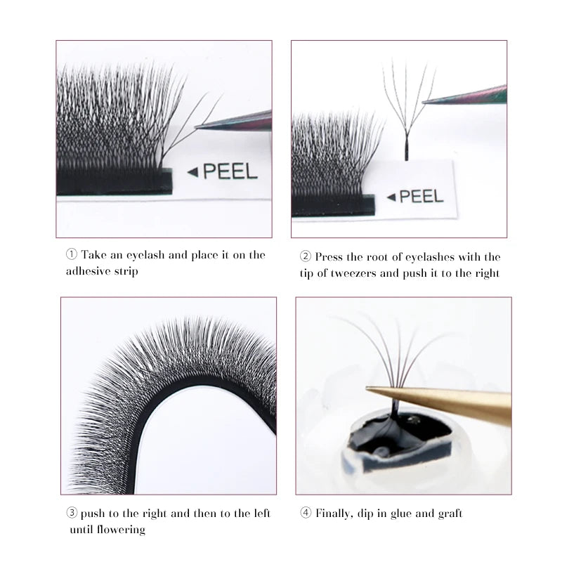DeceMars 5D W Shaped Eyelash Extension | Salon-Grade Pre-Made Lash Fans alternate view