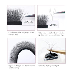 DeceMars 5D W Shaped Eyelash Extension | Salon-Grade Pre-Made Lash Fans alternate view