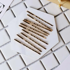 10pcs Hair Clips Gold Metal Hairpins Waved Curly Barrettes Bobby Pins For Women Girls close-up view