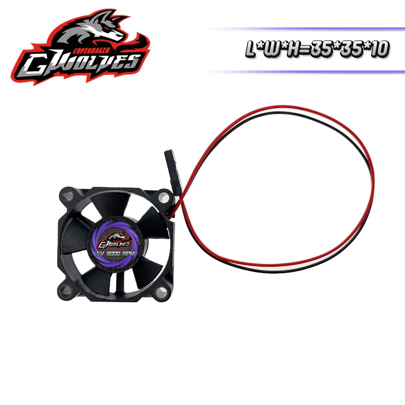 RC fan 25/30/35/40/50mm 8000RPM 5V-7V DC High wind cool Motor ESC fan heat sink 30/60/ close-up view
