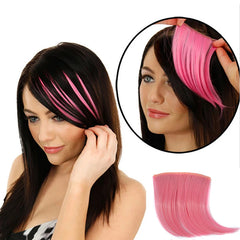 Colorful Clip In Bangs Hair Extensions | High Temperature Fiber Hair Pieces for Women