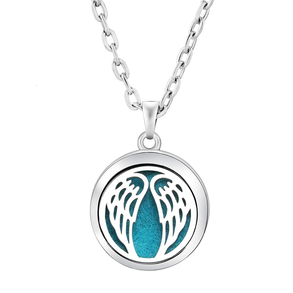 Heart-Shaped Aromatherapy Essential Oil Diffuser Necklace Stainless Steel High Qualit alternate view