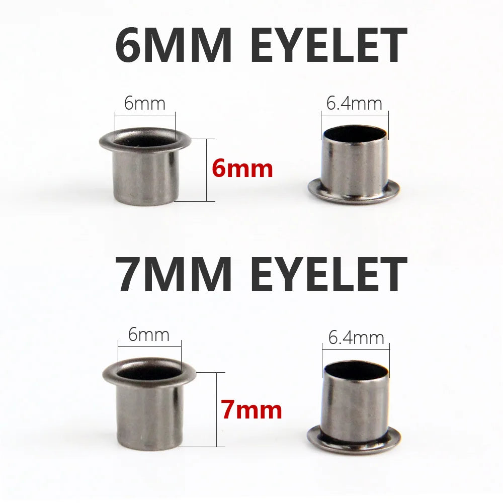 100pcs Kydex Sheath Eyelets 6mm 7mm Rivet Kit | DIY Hand Tool Parts detail view