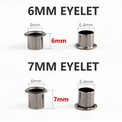 100pcs Kydex Sheath Eyelets 6mm 7mm Rivet Kit | DIY Hand Tool Parts detail view