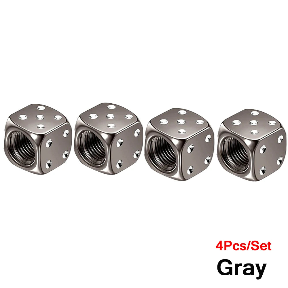 Aluminum Valve Stem Caps Set of 4 Car Bike Motorcycle alternate view