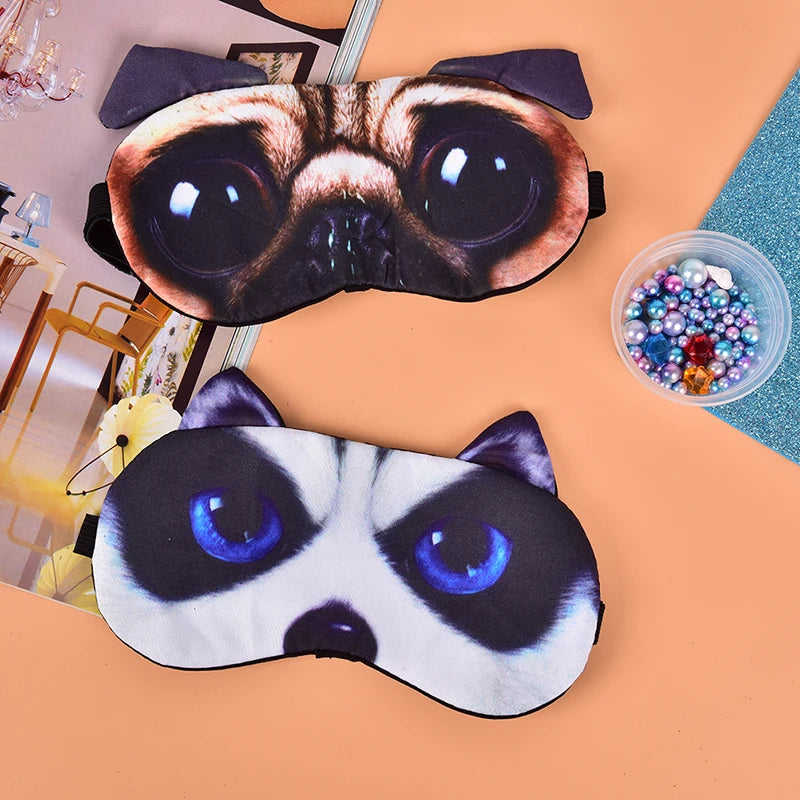 Cute Cat Dog Sleep Mask | Soft Eye Cover for Natural Sleeping additional angle