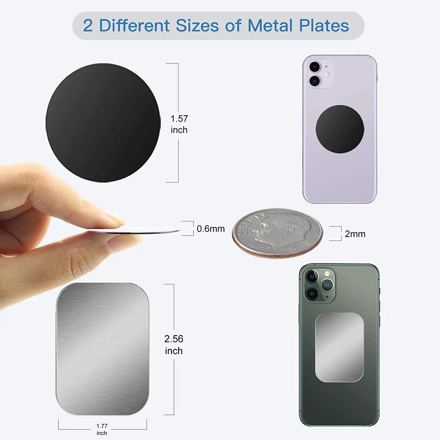 Thin Metal Plate For Magnetic Car Phone Holder Iron Sheet Sticker Disk For Magnet Tablet detail view
