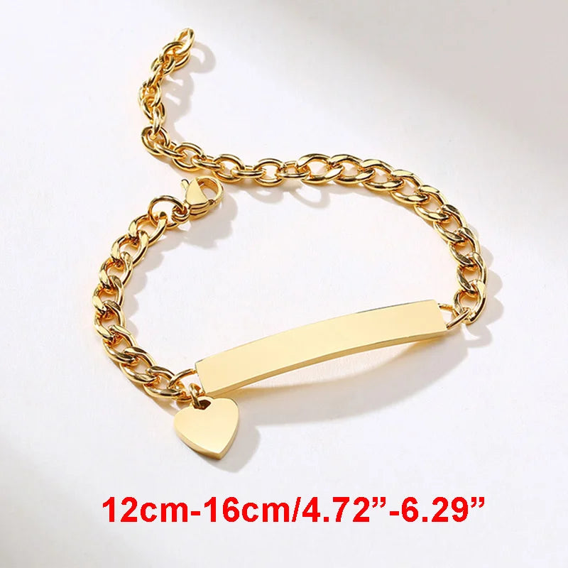 Personalized Baby Bracelet Gift | Custom Stainless Steel Name Bracelet detail view