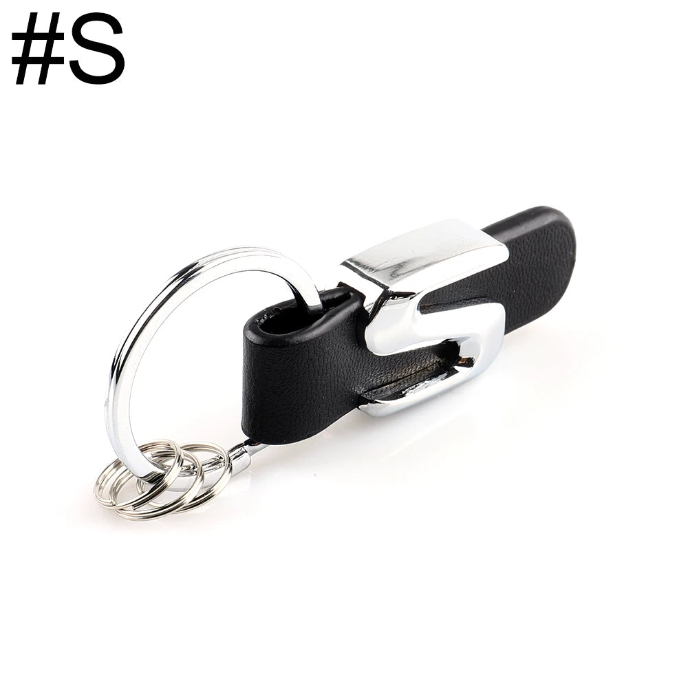 DSYCAR 3D Car Key Chain Metal Letter Leather Strap Keychain | Premium Key Ring for Merce detail view