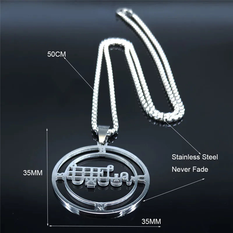 Stainless Steel Demon Seal Chain Necklace for Men Women Silver Color Satan BUNE Nec additional angle